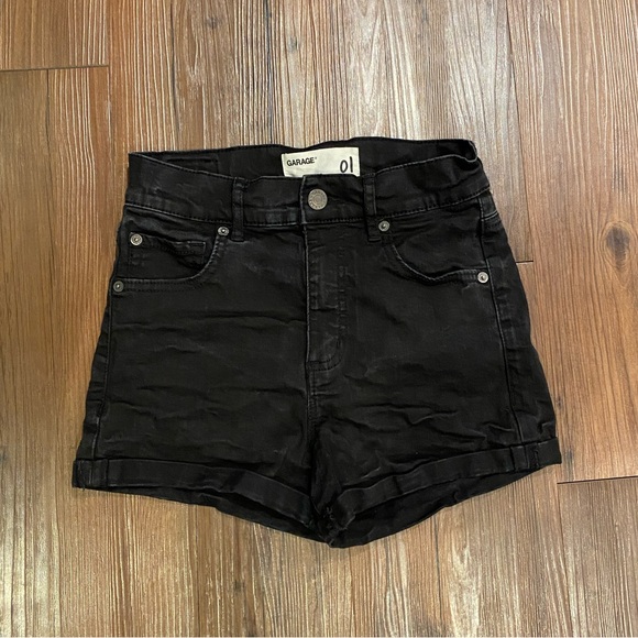 Garage Black Jean Shorts - Picture 1 of 4